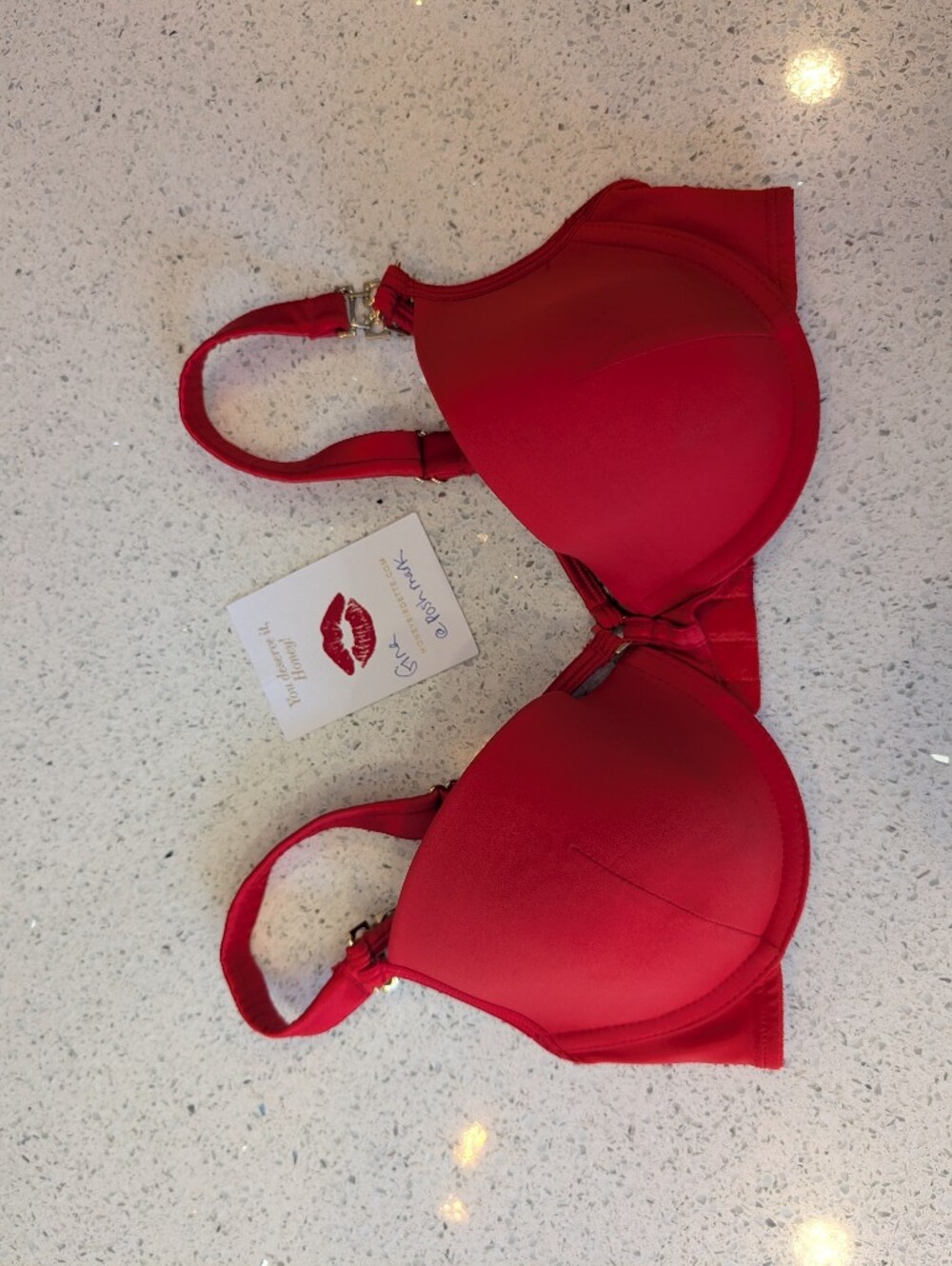 Honey Birdette Vivien red bra 34C
